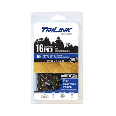Trilink Chainsaw Chain .325 Semi-Chisel .050 66DL NK for Troy-bilt TB4620; CL25066NKTL2